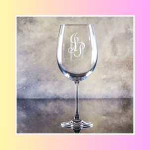 Personalised wine glass